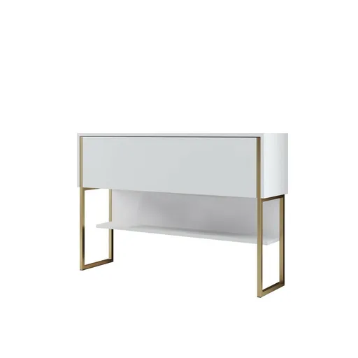 Comodă Luxe White and Gold, alb