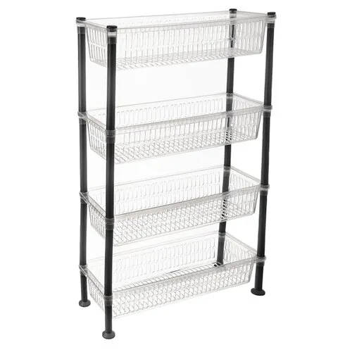 Raft Orion Slim 4 nivele, alb  transparent, pur