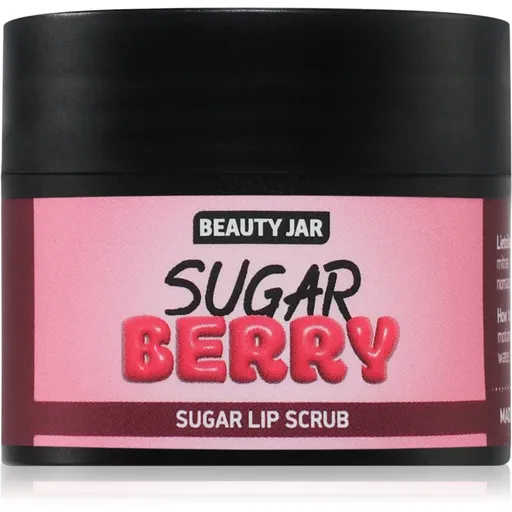 Beauty Jar Berry Sugar Exfoliant pentru buze cu unt de cacao si vitamina E 15 ml