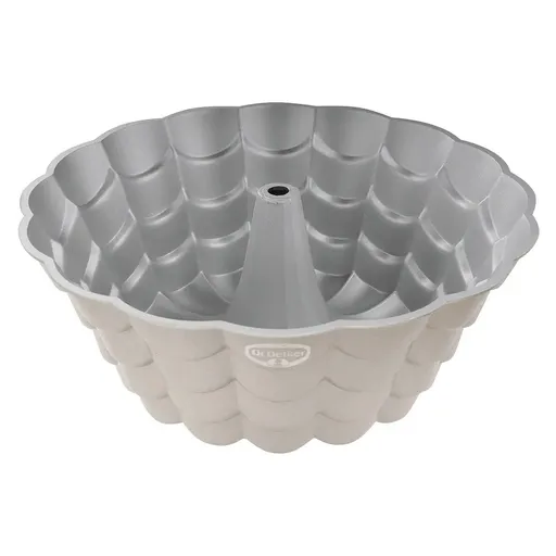 Forma de chec Dr.Oetker Floral 2551, 24 cm, Rotunda, Aluminiu turnat, Argintiu