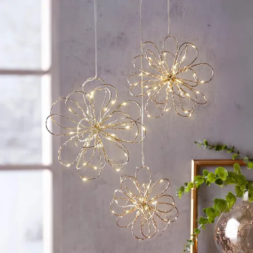 Decorațiuni LED de perete Golden Flowers