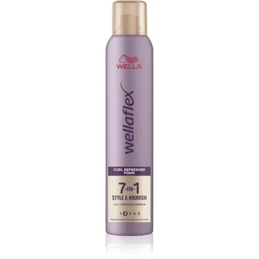 Wella Wellaflex 7in1 spumă fixatoare pentru onduleuri extreme 200 ml