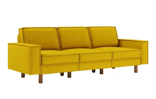 Canapea 3 locuri, Atelier del Sofa, 918CMF1259, Otel, Floarea-soarelui / Nuc