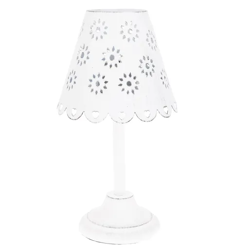 Sfeșnic metalic cu abajur Paloma, 12 x 24x 12 cm