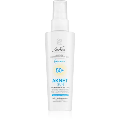 BioNike Aknet Sun crema protectoare pentru fata pentru ten acneic SPF 50+ 50 ml