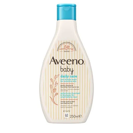 Aveeno Gel pentru corp și păr Baby Daily Care (Hair & Body Wash) 250 ml