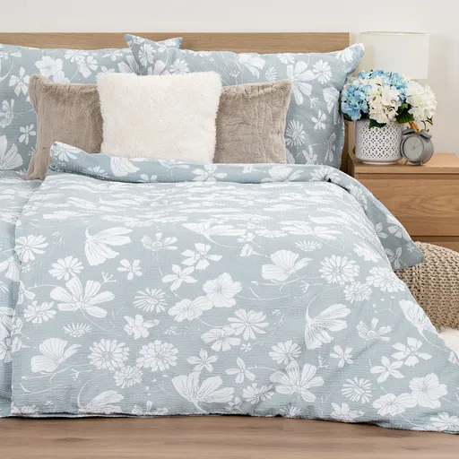 Lenjerie pat 4Home Gentle Green bumbac creponat, 140 x 200 cm, 70 x 90 cm