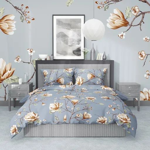 Stanex Lenjerie de pat din bumbac Magnolie aurie,140 x 220 cm, 70 x 90 cm, 140 x 220 cm, 70 x 90 cm
