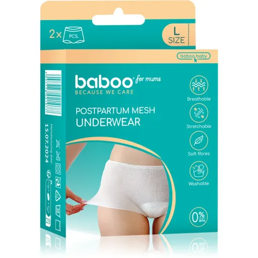 Baboo Postpartum Mesh Pants chiloți postnatali marimea L 2 buc
