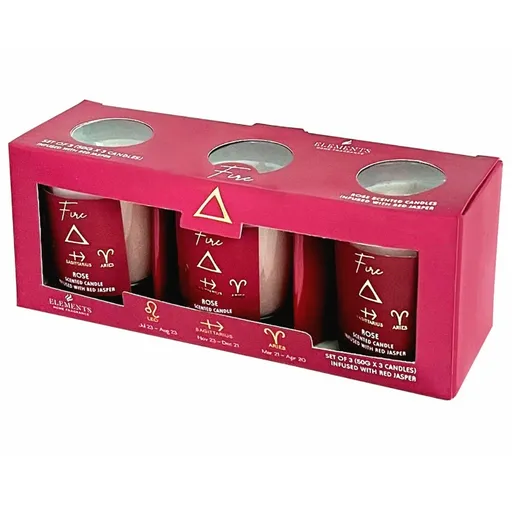 Set de lumânări parfumate Arome Elements 3 buc.Foc
