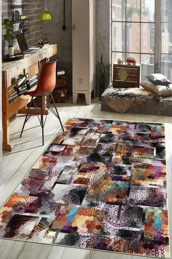 Covor, Mezclado Djt, 80x150 cm, Poliester, Multicolor