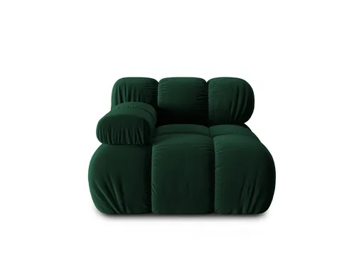 Modul canapea stanga 1 loc, Bellis, Micadoni Home, BL, 94x94x70 cm, catifea, verde bottle