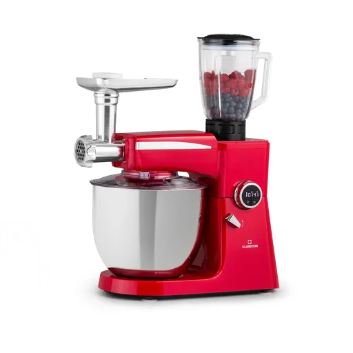 Klarstein Renata Rossa, robot de bucătărie, 3 în 1 2000 W / 2,7 PS, 10 litri, oțel inoxidabil, fără BPA