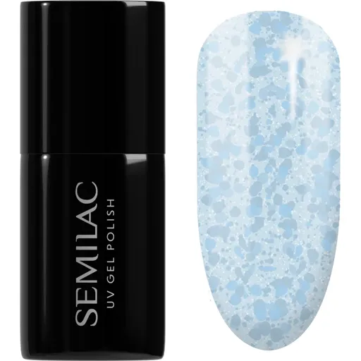 Semilac UV Hybrid Crushed_ICE unghii cu gel folosind UV / lampă cu LED culoare 493 Bubble Gum 7 ml