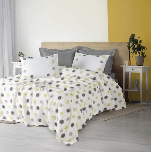 Set cuvertura pique dubla, L'essentiel Maison, Leroy, Gri