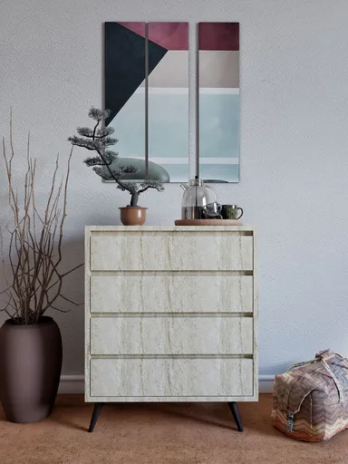 Dulap, Hanah Home, Suvera, 70x86x40 cm, Travertin