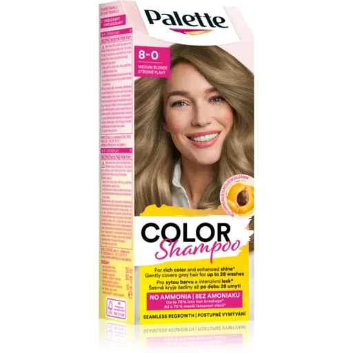 Schwarzkopf Palette Color Shampoo șampon nuanțator culoare 8-0 Medium Blonde 50 ml