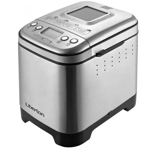 Masina de paine Liberton LBM-6300, 600 W, 3 setari, 12 programe, Timer, Argintiu