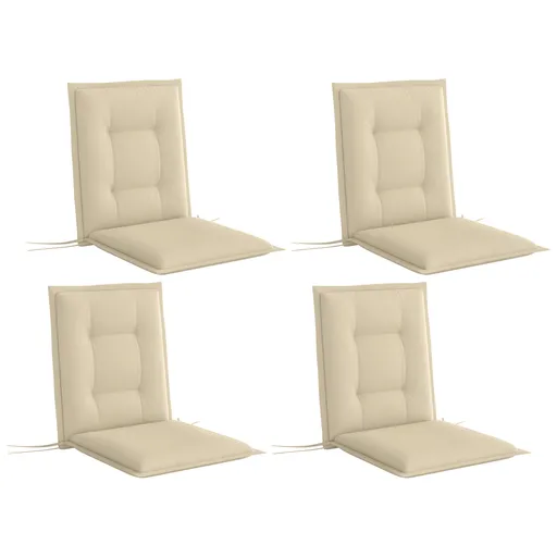 Outsunny Set 4 perne de scaun 108 x 50 x 5 cm cu curele, pernă de șezut pentru interior și exterior, Bej | Aosom Romania