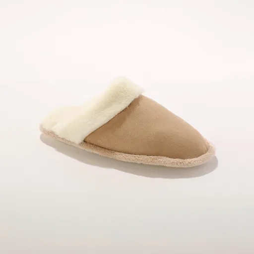 Papuci de casă cu aspect de piele de căprioară