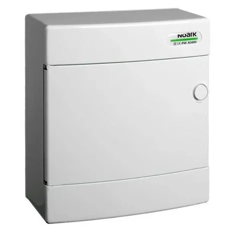 Cofret de distributie din plastic, Noark 101504 PNS 8W montare aparenta, usa alba, IP40, 1 rand, 8 module