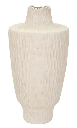 Vaza decorativa Shade, Mauro Ferretti, 29.5x57 cm, oxid de magneziu, crem