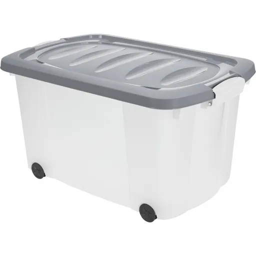 Cutie de depozitare cu roți, 60 x 39 x 32 cm,verde, gri