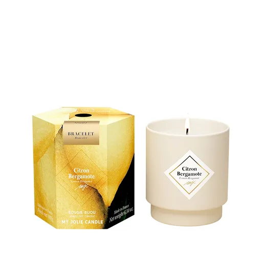 My Jolie Candle Lumânare parfumată 36h cu brățară Gold Les Surprenantes Bergamotă de lămâie 320280