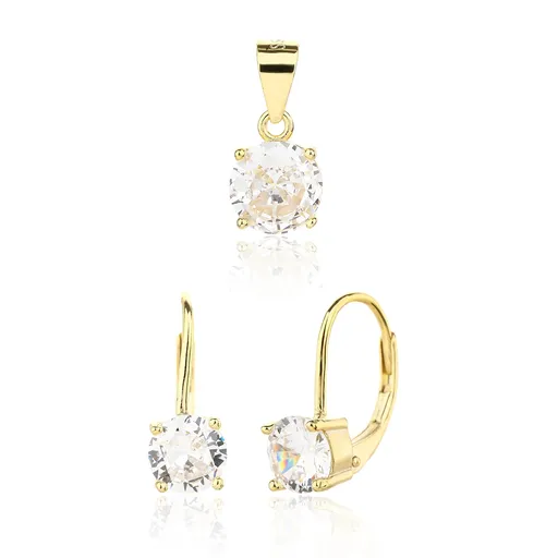 JVD Set delicat de bijuterii placate cu aur SVLS0130SJ6GO00 (pandantiv, cercei)