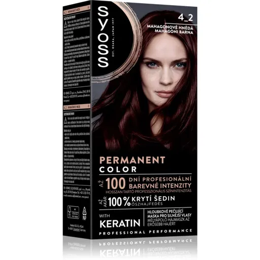 Syoss Permanent Color Culoare permanenta pentru par culoare 4_2 Mahogany Red 1 buc