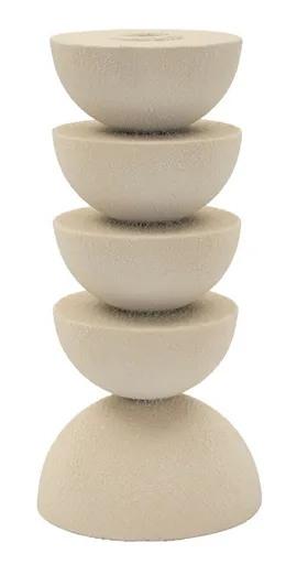 Suport lumanare Dune, Mauro Ferretti, 10x10x21 cm, fier, crem