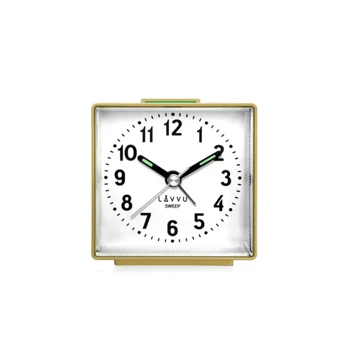 Ceas deșteptător cu funcționare lină Sweep Lavvu LAS3013, auriu