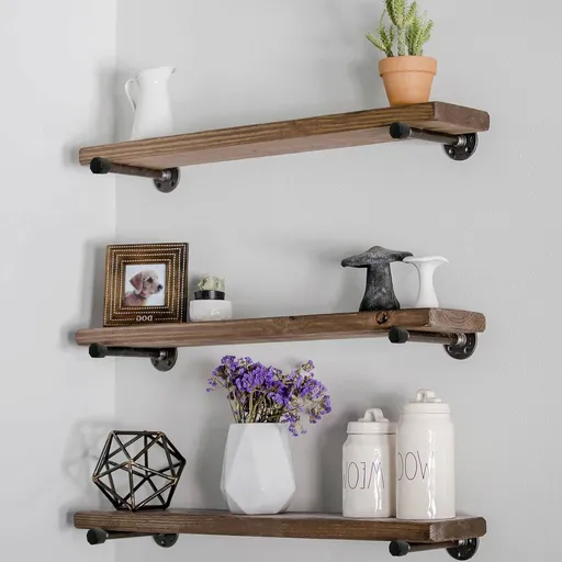 Raft de perete, Hanah Home, Boruraf087, Nuc / Negru