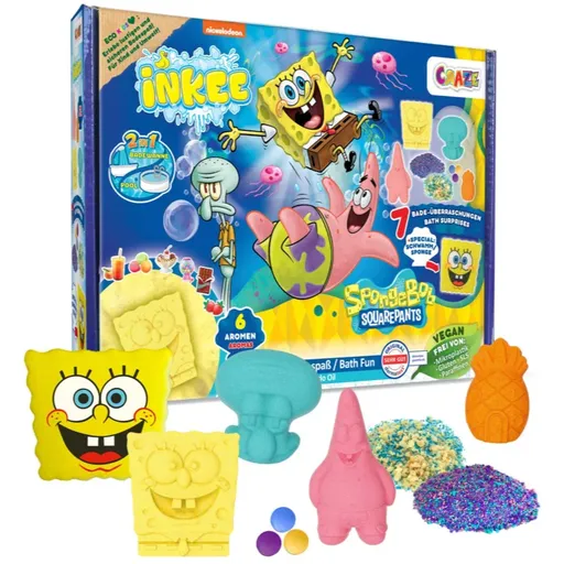 Craze SpongeBob Gift Box Bombe efervescente de baie în ambalaj cadou