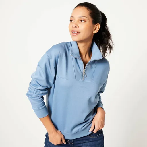 Hanorac Molton cu guler înalt cu fermoar