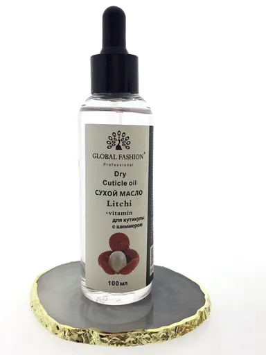 Ulei de cuticule uscata cu pipeta cu aroma de lychee, Global Fashion, 100 ml