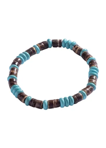 Marc Malone Brățară din mărgele pentru bărbați cu turcoaz MCGB5087