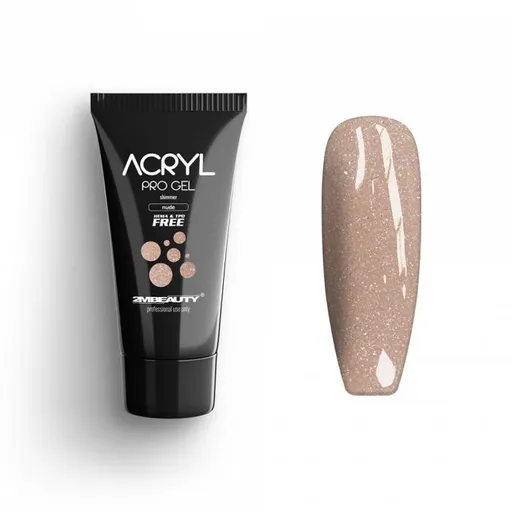 Acryl Pro Gel 2M Hema Free Shimmer Nude - 30g
