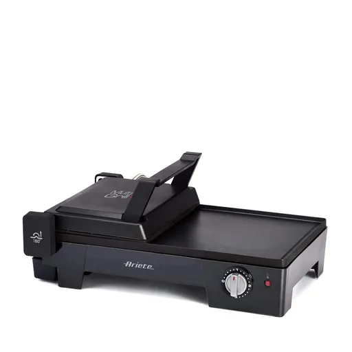 Gratar electric 3in1 Ariete MULTI GRILL 1916/10, 2400 W, 60x25 cm, Suprafata extensibila, Termostat, Negru