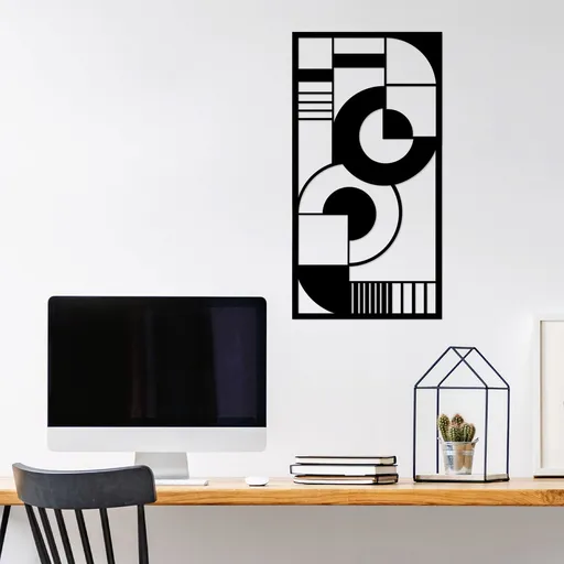 Decoratiune de perete, Hypnosis 2, Dimensiune: 37 x 71 cm, Negru