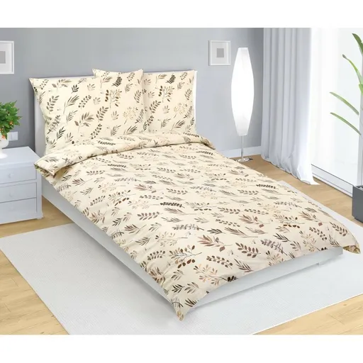 Bellatex Lenjerie de pat din bumbac Větvička bej,140 x 200 cm, 70 x 90 cm