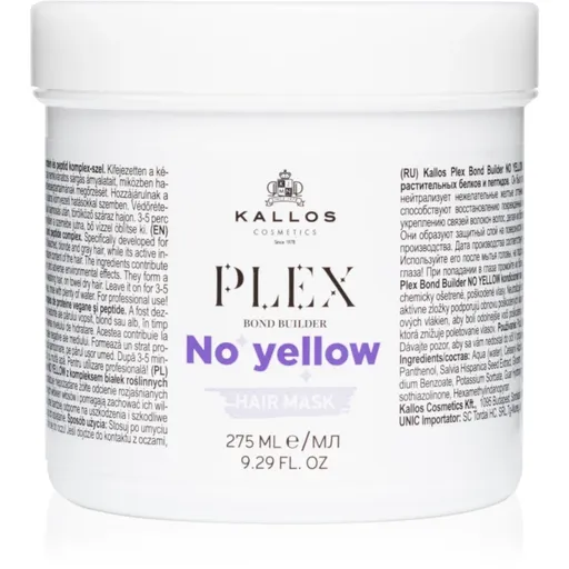 Kallos Plex No Yellow Masca de par neutralizeaza tonurile de galben 275 ml