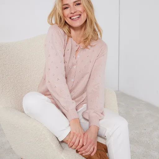 Cardigan tricotat cu punct