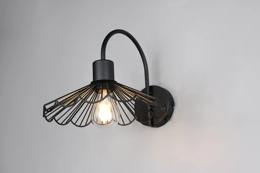 Aplica de perete Margarita, RL, 33x25x21.5 cm, 40W, 1x E27, metal, negru mat