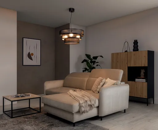 Lustra ELTAP, Orabela, 55x130 cm, 3xE27, 15W, otel, negru