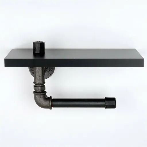 Suport pentru hârtie igienică Boruraf 239, negru/argintiu