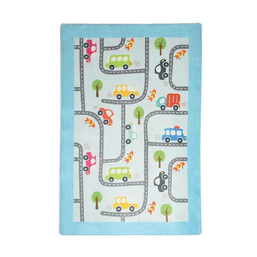 Covor camera copii Chilai Home 876CHL1065, 100x160 cm, Tesatura 100% catifea, Antibacterian, Multicolor