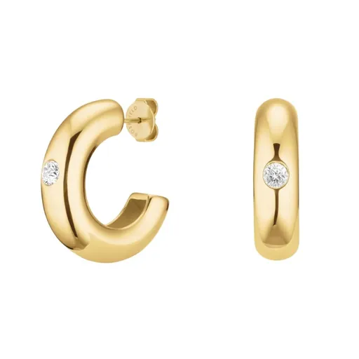 Rosefield Cercei rotunzi strălucitori cu cristal Solitaire JEBCG-J1200