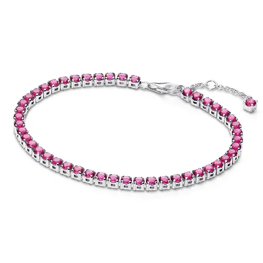 Pandora Brățară de tenis din argint cu zircon cubic roz Timeless 591469C04 20 cm