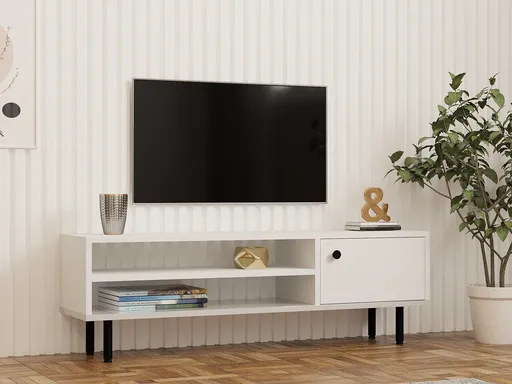 Comoda TV, Hanah Home, Avila, 120x38x30 cm, Alb
